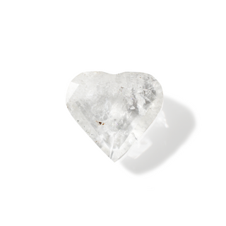 Clear Quartz A Faceted Heart #3 - 1 1/2" from The Rock Space