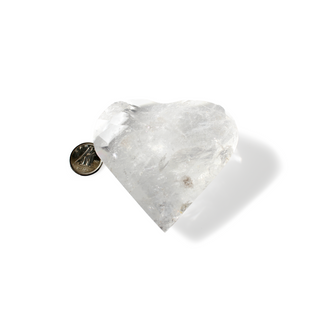 Clear Quartz A Faceted Heart #5 - 2" from The Rock Space