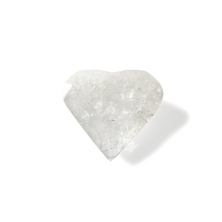 Clear Quartz A Faceted Heart #5 - 2" from The Rock Space
