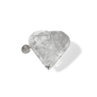 Clear Quartz A Faceted Heart #6 - 2" from The Rock Space