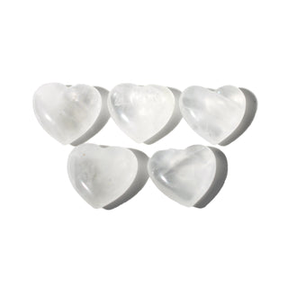 Clear Quartz Mini Heart Carving - 5 Pack from The Rock Space