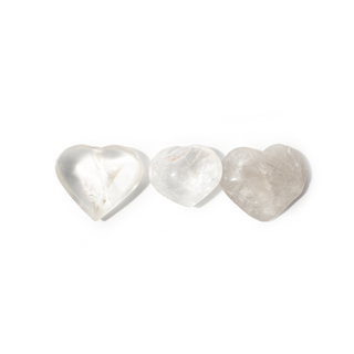 Clear Quartz Heart #2 - 3 Pack - 1" from The Rock Space