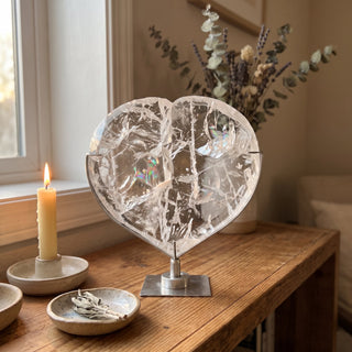 Clear Quartz Heart on Stand Unique #1 from Stonebridge Imports