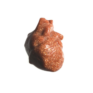 Brown Goldstone Heart Carving w/Aorta - SM    from The Rock Space