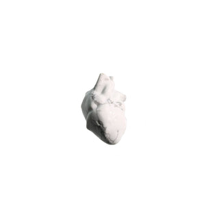 White Howlite Heart Carving w/Aorta - SM    from The Rock Space