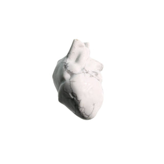 White Howlite Heart Carving w/Aorta - SM    from The Rock Space