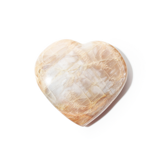 Peach Moonstone Heart #5 - 2" to 3" from The Rock Space