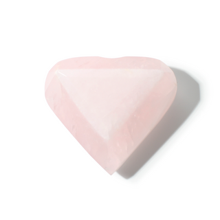 Rose Quartz Faceted Heart Unique #1 - 3 1/4" from The Rock Space