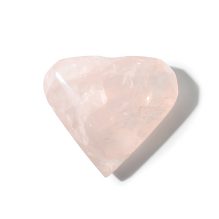 Rose Quartz Faceted Heart Unique #3 - 3 5/8" from The Rock Space