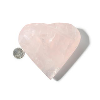 Rose Quartz Faceted Heart Unique #3 - 3 5/8" from The Rock Space