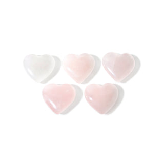 Rose Quartz Heart Mini Carving - 5 Pack from The Rock Space