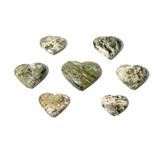 Serpentine B Heart Carvings - 7 to 10 Pieces - 1kg Box from The Rock Space