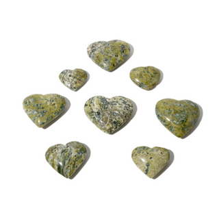 Serpentine B Heart Carvings - 7 to 10 Pieces - 1kg Box from The Rock Space