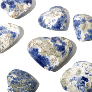 Sodalite B Heart Carvings - 4 to 8 Pieces - 1kg Box from The Rock Space