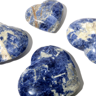 Sodalite B Heart Carvings - 4 to 8 Pieces - 1kg Box from The Rock Space