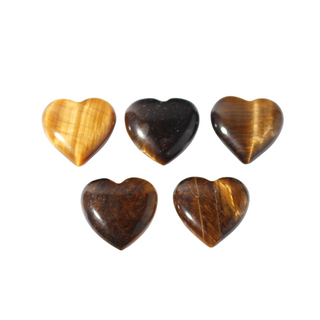 Tiger Eye Heart Mini Carving - 5 Pack from The Rock Space