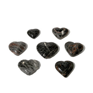 Black Tourmaline B Heart Carvings - 5 to 10 Pieces - 1kg Box from The Rock Space