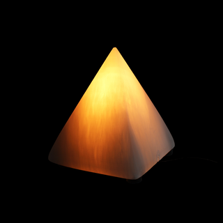 Selenite Pyramid Lamp - 6"