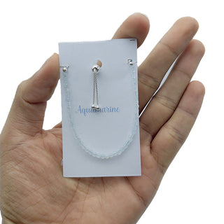 Aquamarine Sterling Silver Bracelet - 6 pack    from Stonebridge Imports