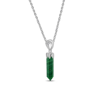 Malachite Point Sterling Silver Pendant - 6 pack    from Stonebridge Imports