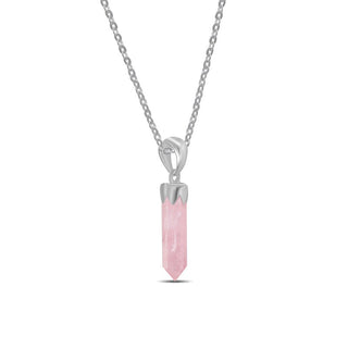 Rose Quartz Point Sterling Silver Pendant - 6 pack    from Stonebridge Imports