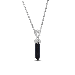 Black Tourmaline Point Sterling Silver Pendant - 6 pack    from Stonebridge Imports
