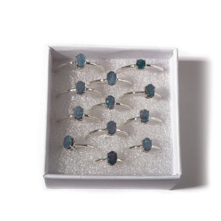 Australian Opal Sterling Silver Sterling Silver Rings - 12 pack    from Stonebridge Imports