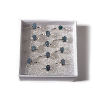 Australian Opal Sterling Silver Sterling Silver Rings - 12 pack from The Rock Space