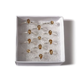Citrine Sterling Silver Rings - 12 pack from The Rock Space