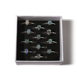 Ethiopian Opal Sterling Silver Rings - 12 pack from The Rock Space