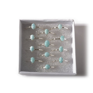 Larimar Sterling Silver Rings - 12 pack from The Rock Space