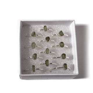 Moldavite Sterling Silver Rings - 12 pack    from Stonebridge Imports