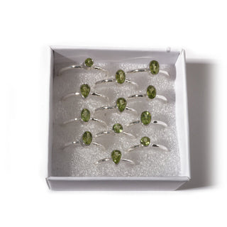 Peridot Sterling Silver Rings - 12 pack from The Rock Space