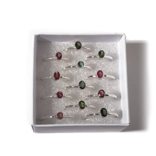 Tourmaline Sterling Silver Rings - 12 pack    from Stonebridge Imports