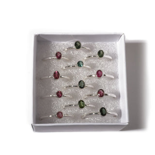 Tourmaline Sterling Silver Rings - 12 pack from The Rock Space