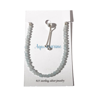 Aquamarine Sterling Silver Bracelet - Single    from The Rock Space