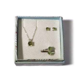 Peridot (Ring + Stud + Pendant) - Sterling Silver Set    from Stonebridge Imports