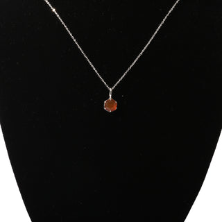 Carnelian Hexagon Sterling Silver Pendant - Single    from The Rock Space