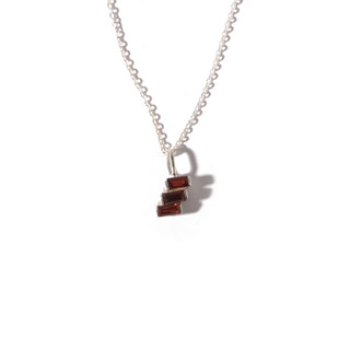 Garnet Stack Sterling Silver Pendant - Single    from The Rock Space