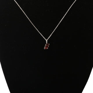 Garnet Stack Sterling Silver Pendant - Single    from The Rock Space