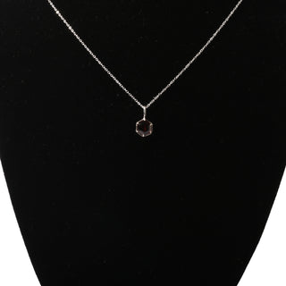 Garnet Hexagon Sterling Silver Pendant - Single    from The Rock Space