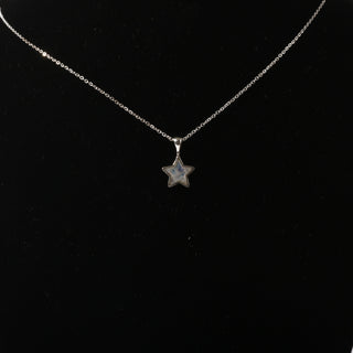 Rainbow Moonstone Star Sterling Silver Pendant - Single    from The Rock Space