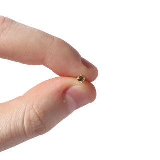 Citrine Sterling Silver Stud - Single Pair (Enhanced) from The Rock Space