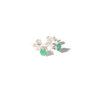 Emerald Sterling Silver Stud - Single Pair    from The Rock Space