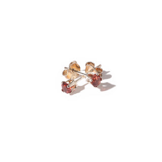 Garnet Red Sterling Silver Stud - Single Pair    from The Rock Space