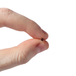 Garnet Red Sterling Silver Stud - Single Pair    from The Rock Space