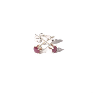 Ruby Sterling Silver Stud - Single Pair    from The Rock Space