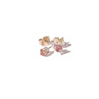 Pink Tourmaline Sterling Silver Stud - Single Pair    from The Rock Space
