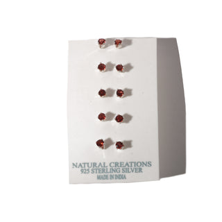 Garnet Sterling Silver Stud - 5 pack    from Stonebridge Imports