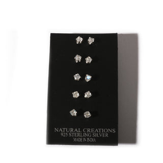 Rainbow Moonstone Sterling Silver Stud - 5 pack    from Stonebridge Imports